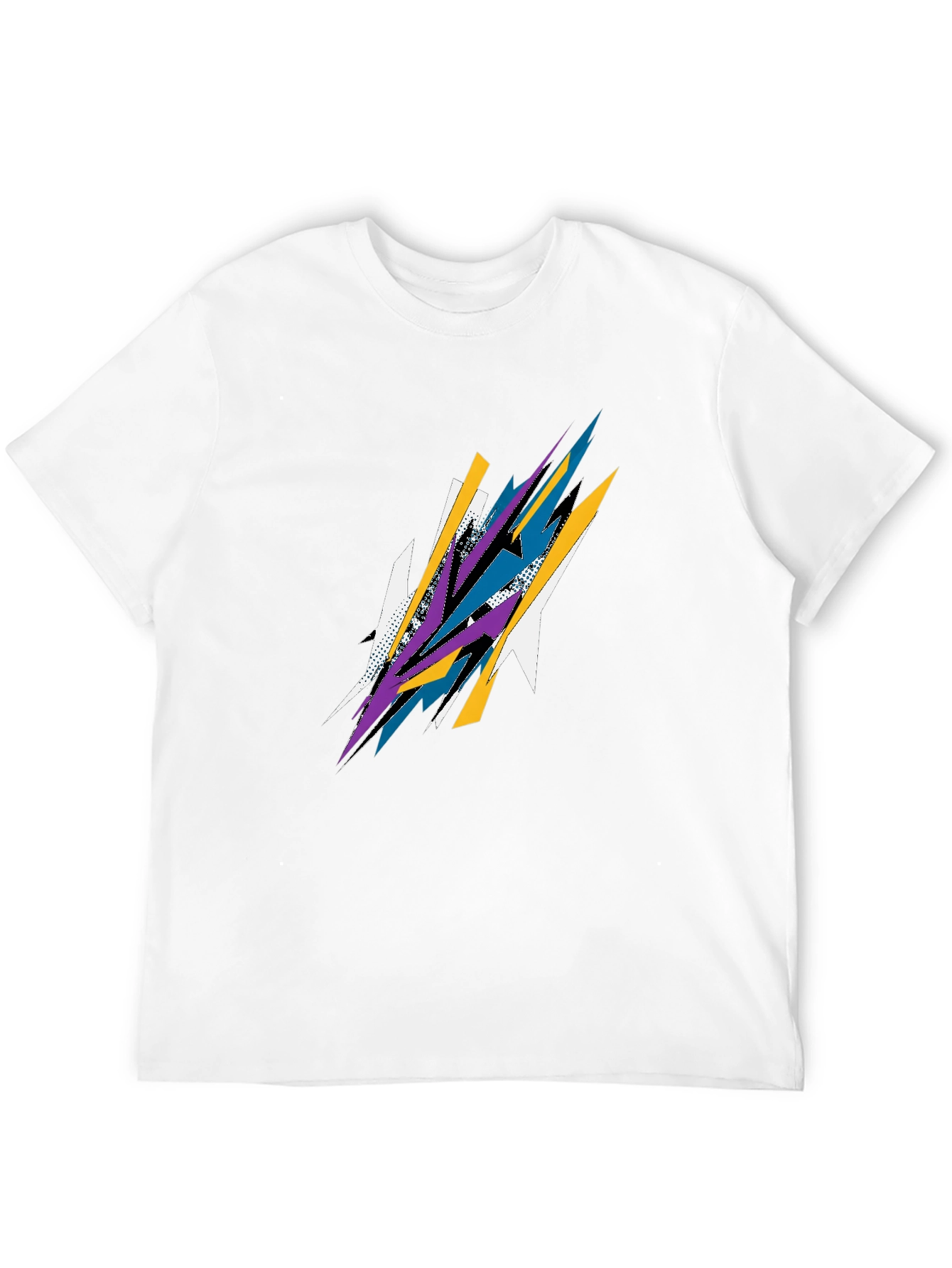 Abstract Graphic Print Black Tee