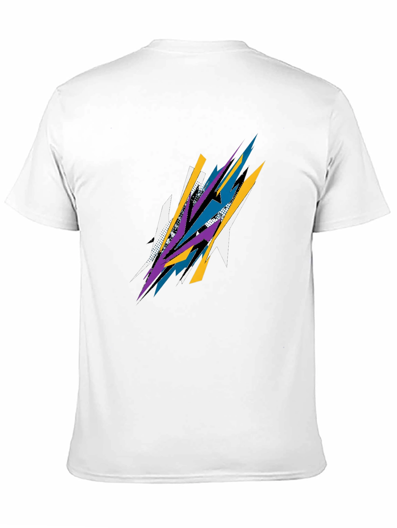 Abstract Graphic Print Black Tee