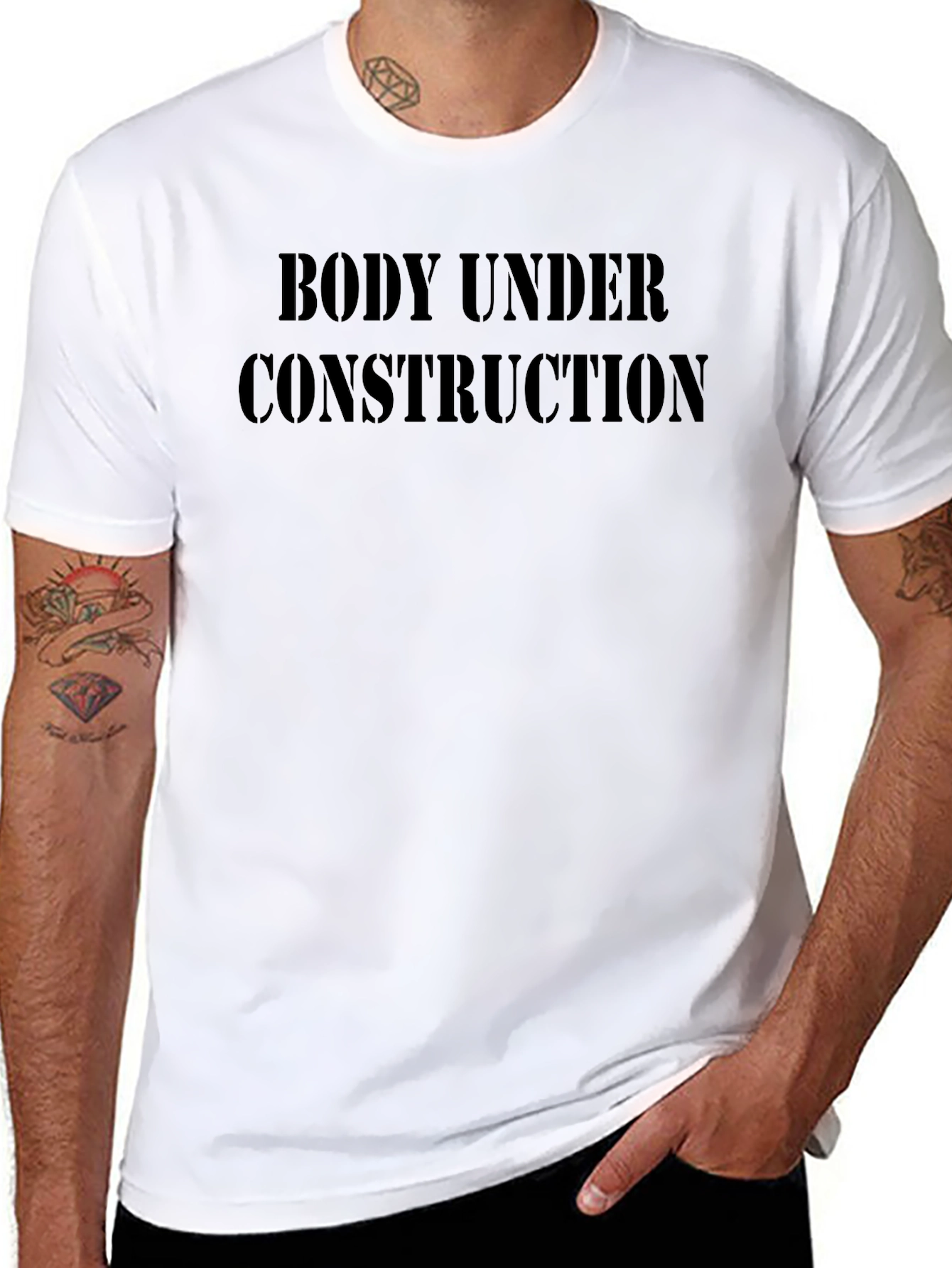 Body Under Construction Mens Black T-Shirt