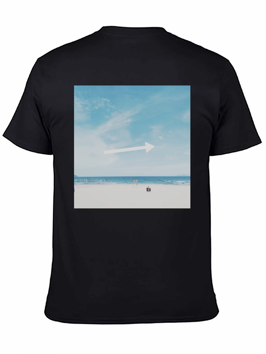 Beach Arrow Graphic Black T-Shirt