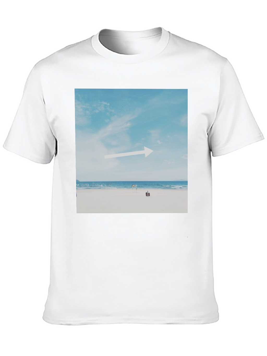 Beach Arrow Graphic Black T-Shirt
