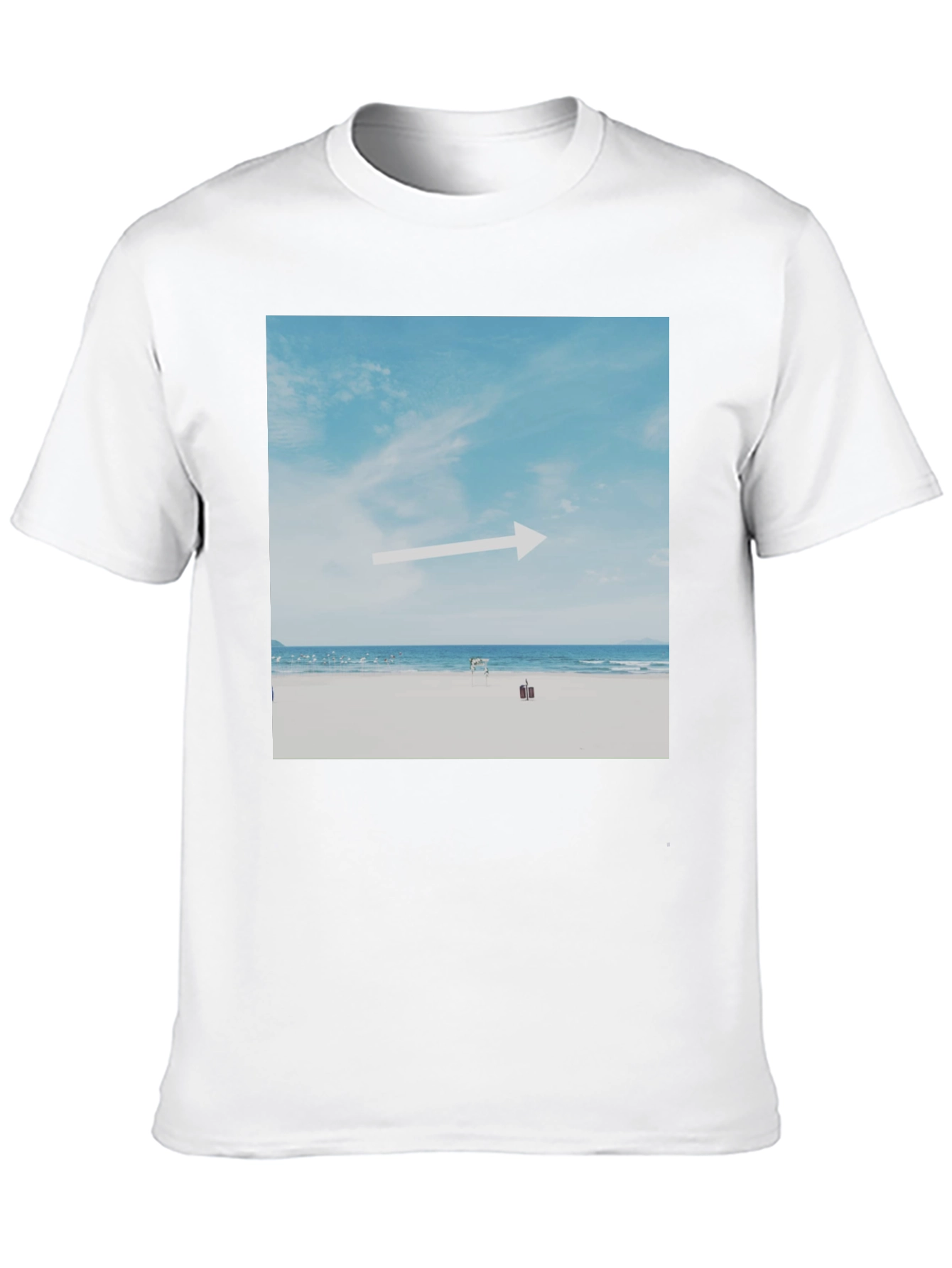 Beach Arrow Graphic Black T-Shirt