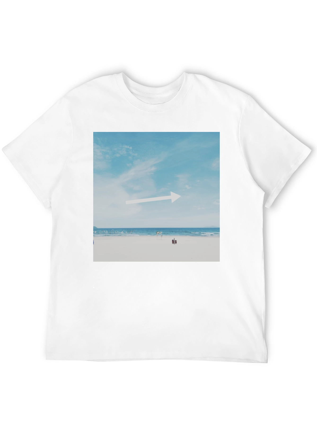 Beach Arrow Graphic Black T-Shirt