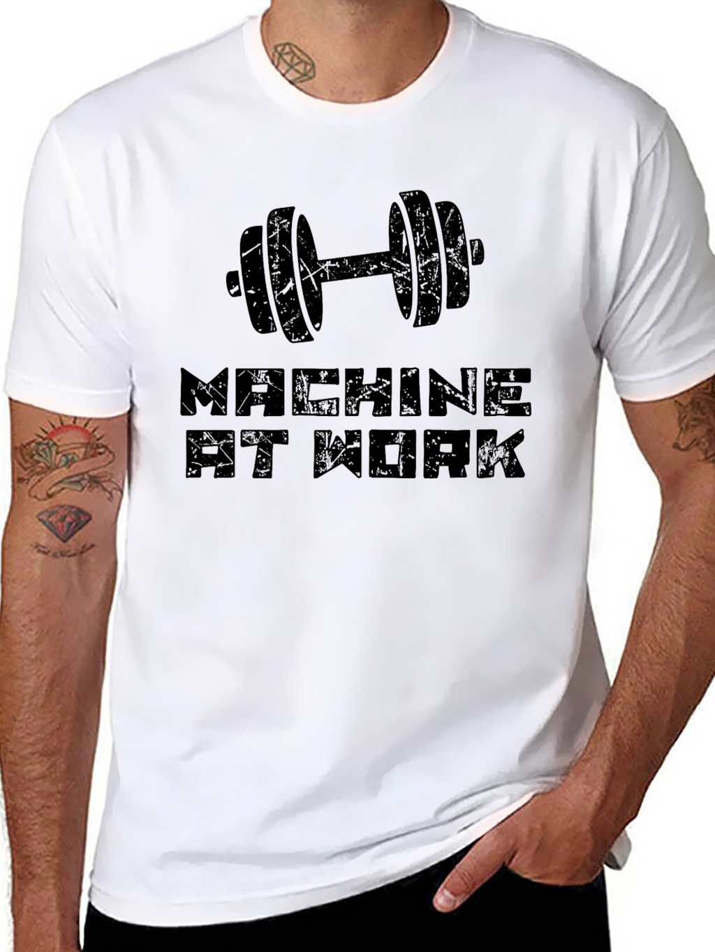 Machine At Work Black Graphic Tee
