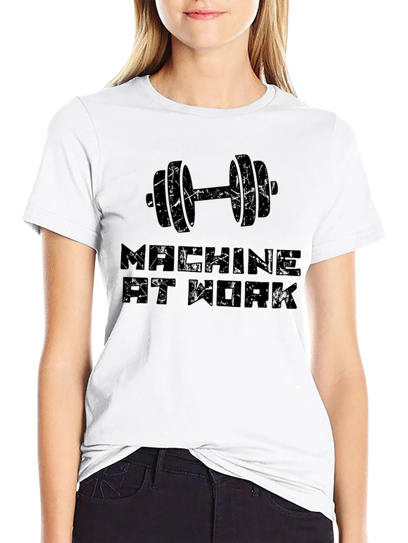 Machine At Work Black Graphic Tee