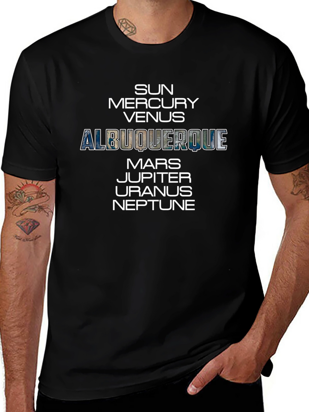Albuquerque Planets Black Graphic Tee