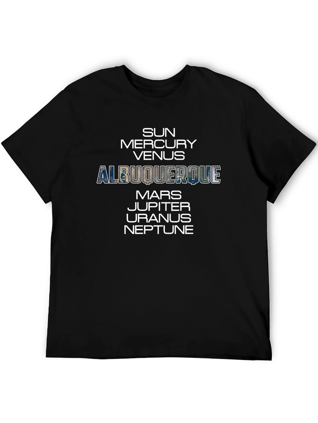 Albuquerque Planets Black Graphic Tee