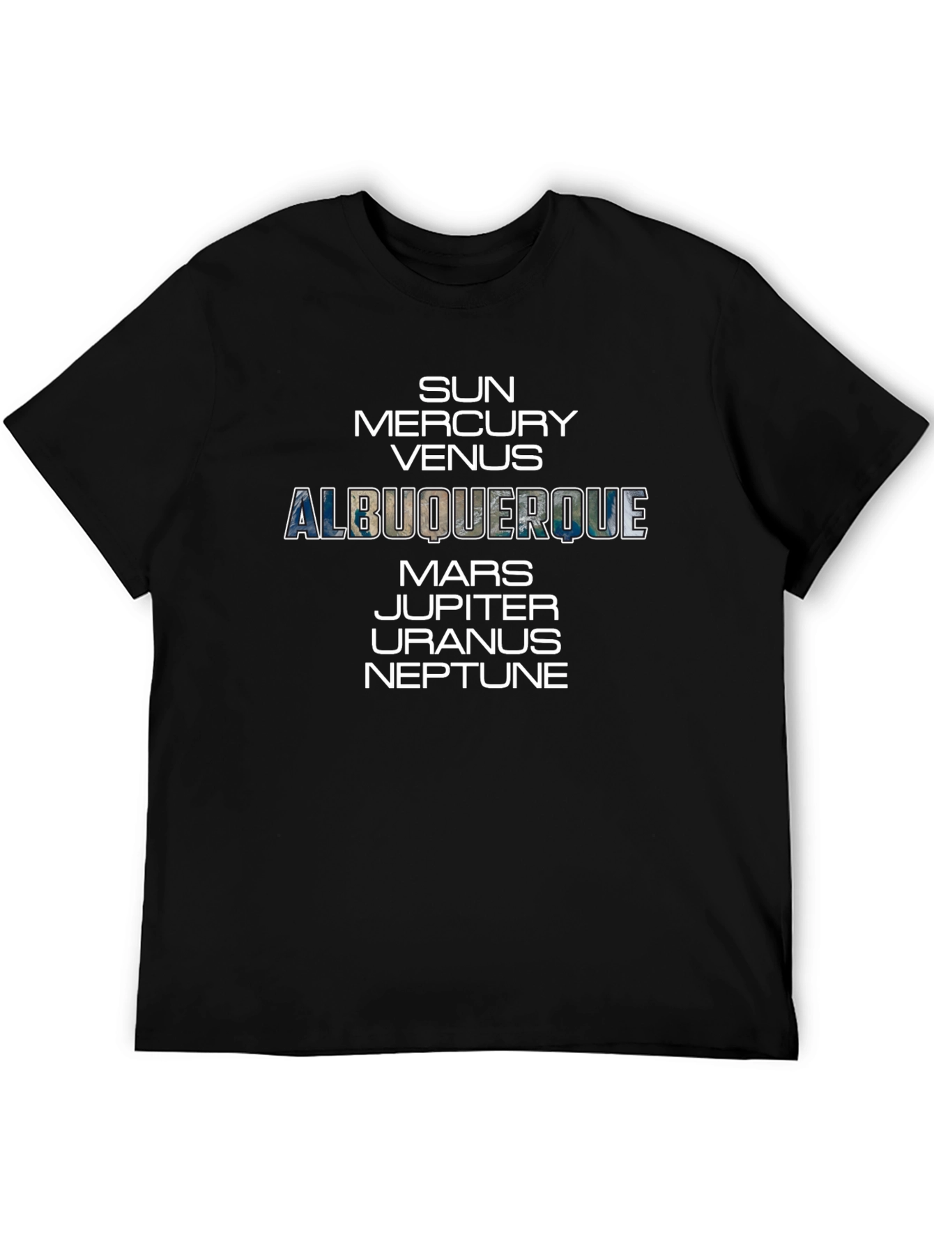 Albuquerque Planets Black Graphic Tee