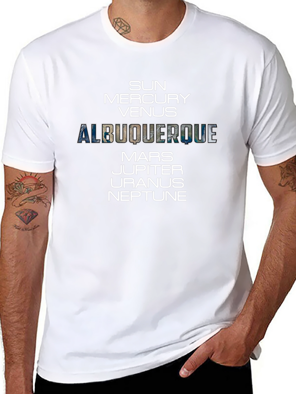 Albuquerque Planets Black Graphic Tee