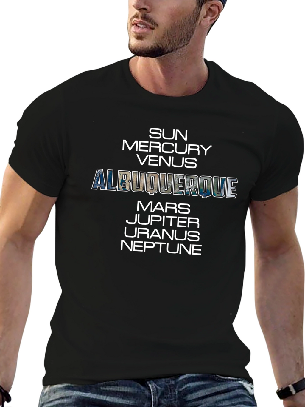 Albuquerque Planets Black Graphic Tee