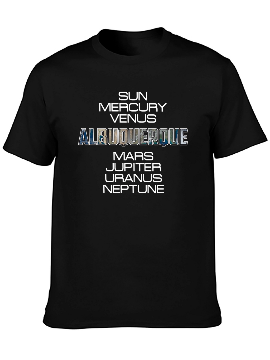 Albuquerque Planets Black Graphic Tee