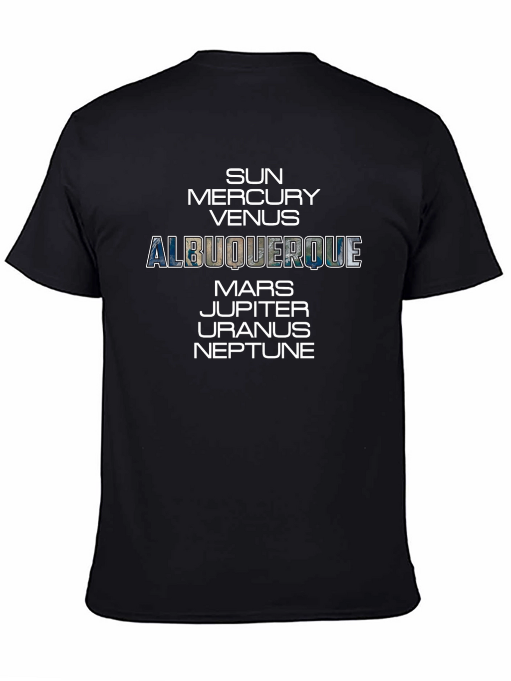 Albuquerque Planets Black Graphic Tee