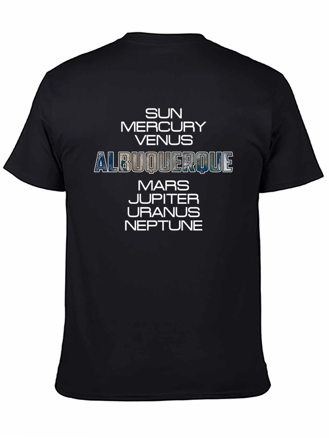 Albuquerque Planets Black Graphic Tee