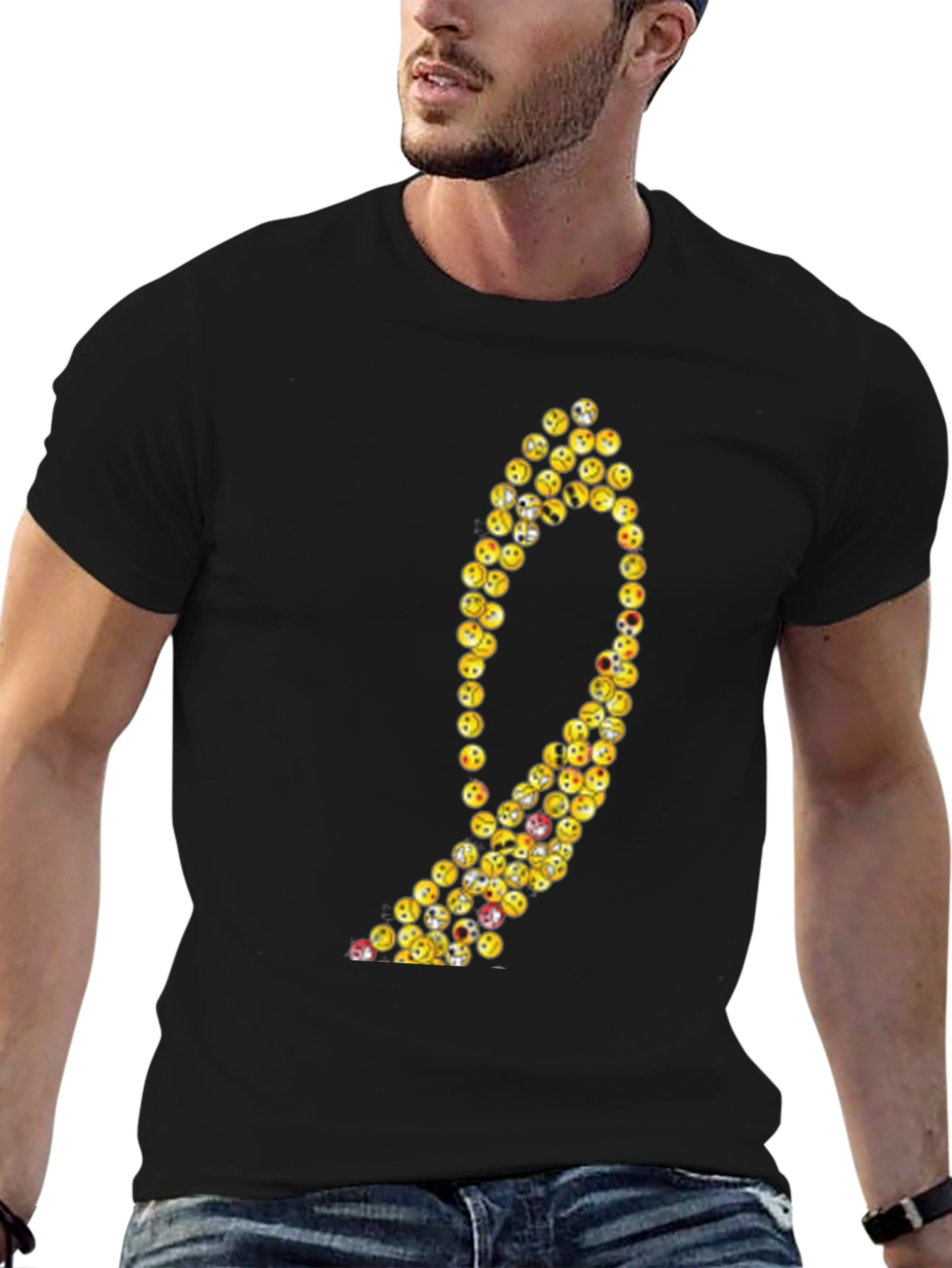 Emoji Number Nine Graphic Tee - Black
