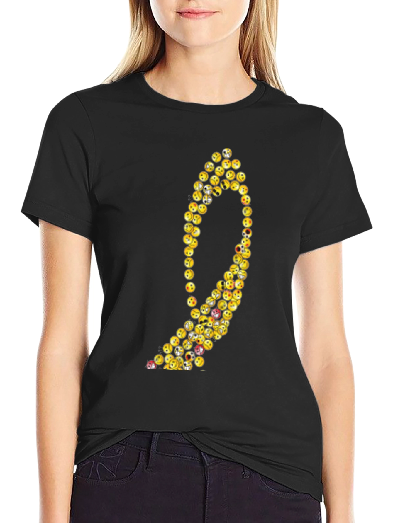 Emoji Number Nine Graphic Tee - Black