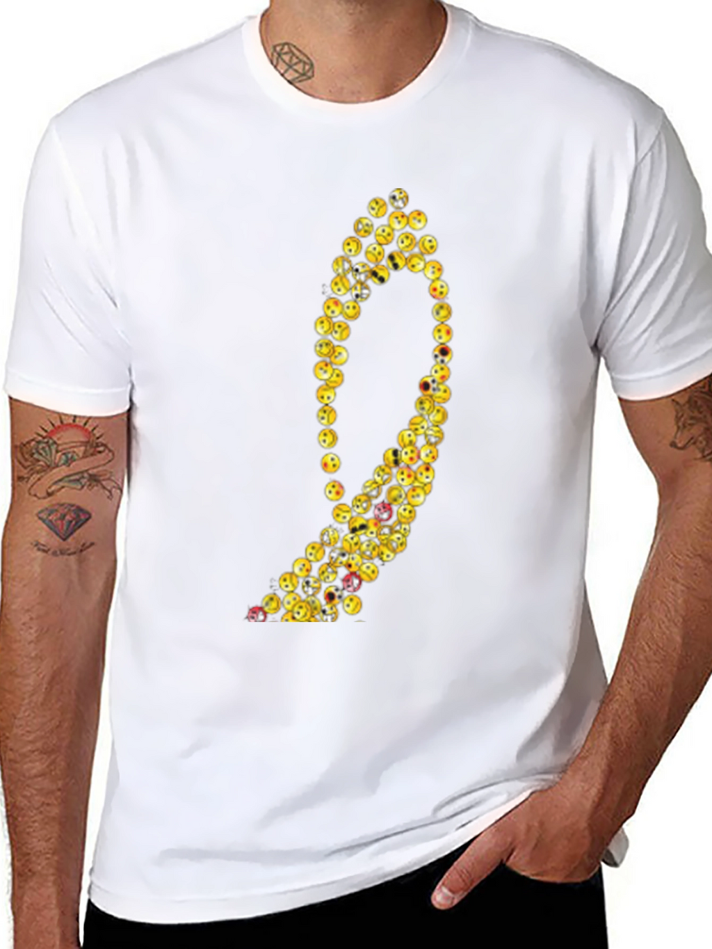 Emoji Number Nine Graphic Tee - Black