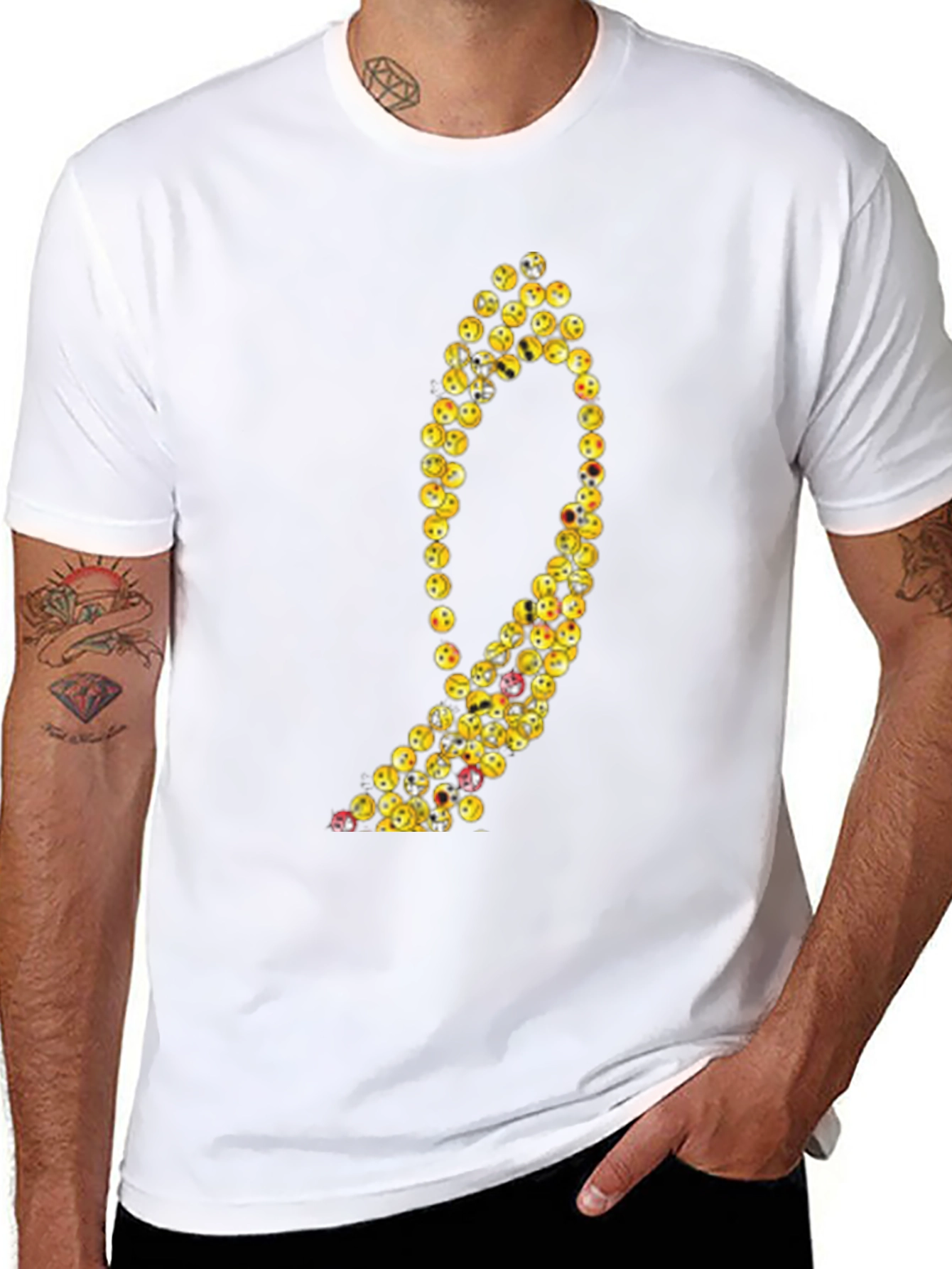 Emoji Number Nine Graphic Tee - Black
