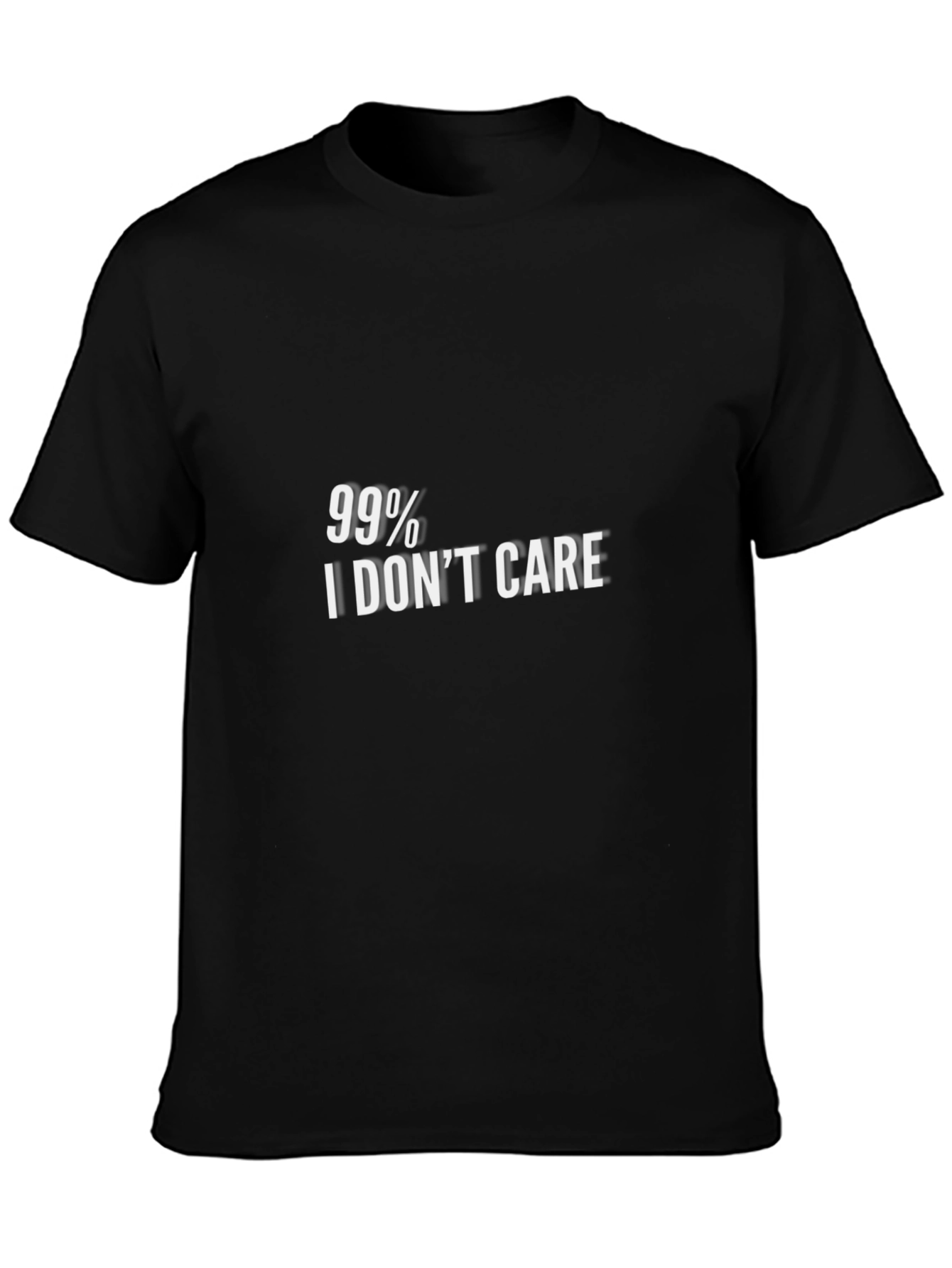 99% I Dont Care Graphic Tee - Black