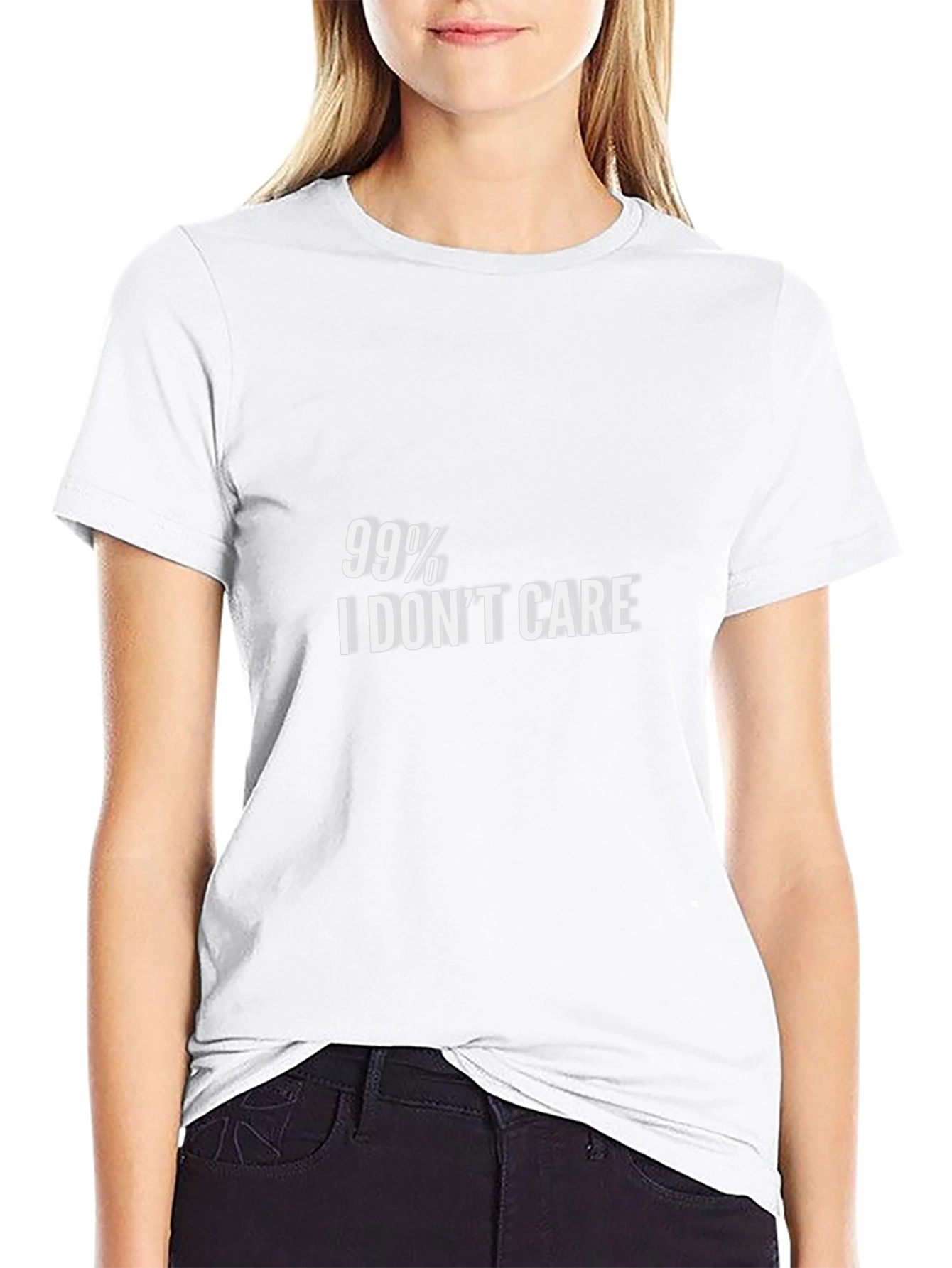 99% I Dont Care Graphic Tee - Black