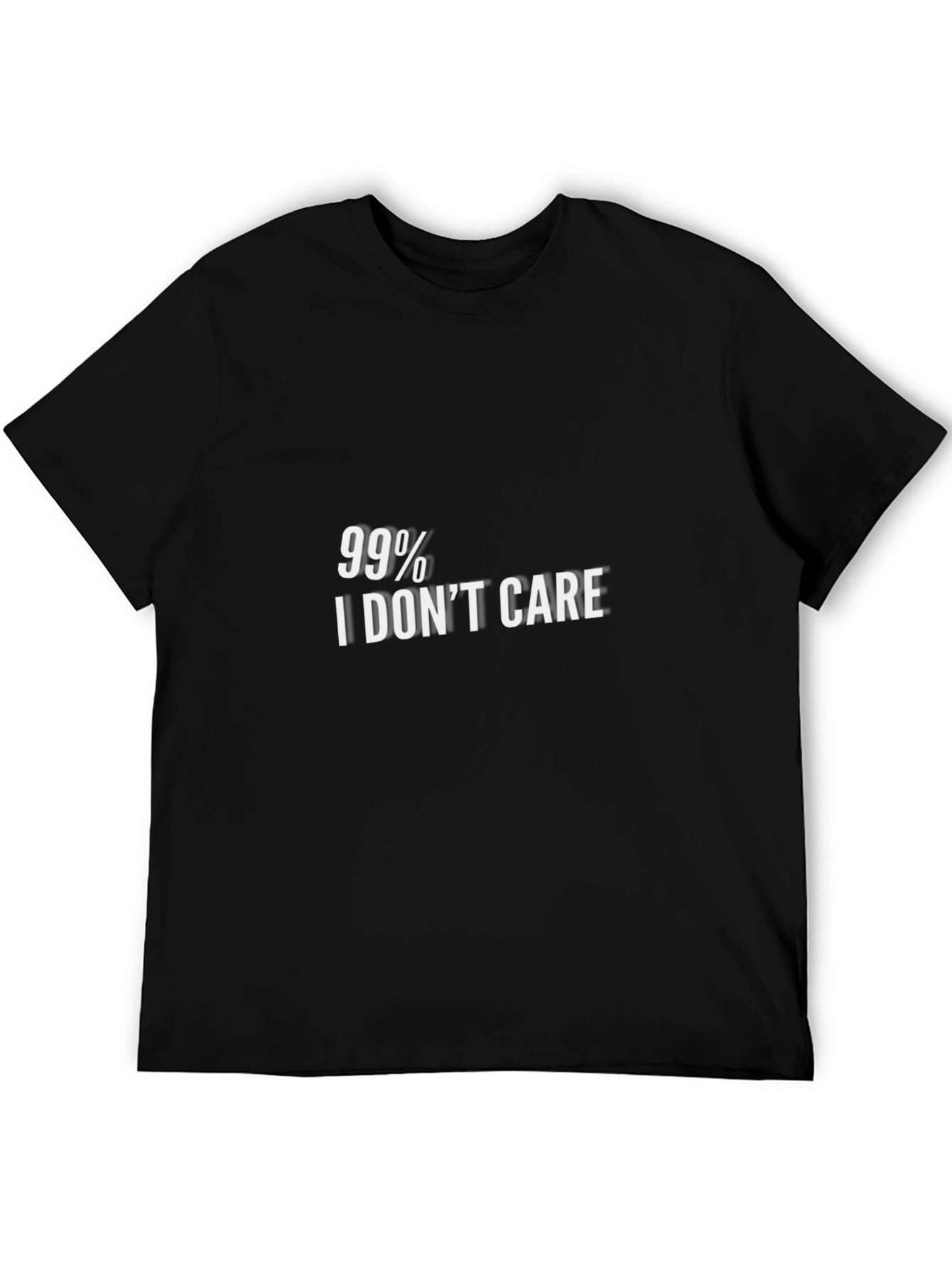 99% I Dont Care Graphic Tee - Black