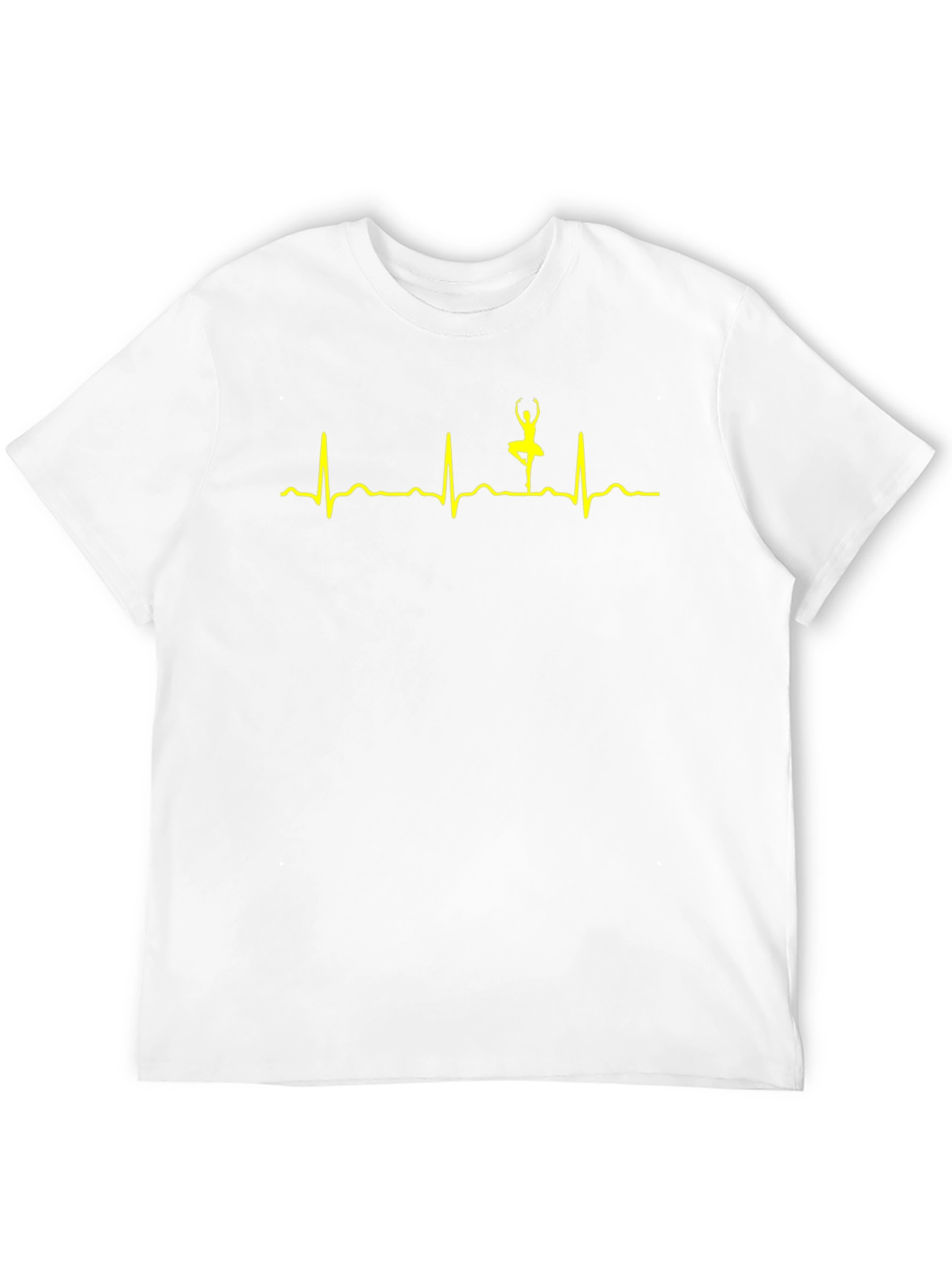 Ballerina Heartbeat Graphic Tee - Black Cotton Shirt