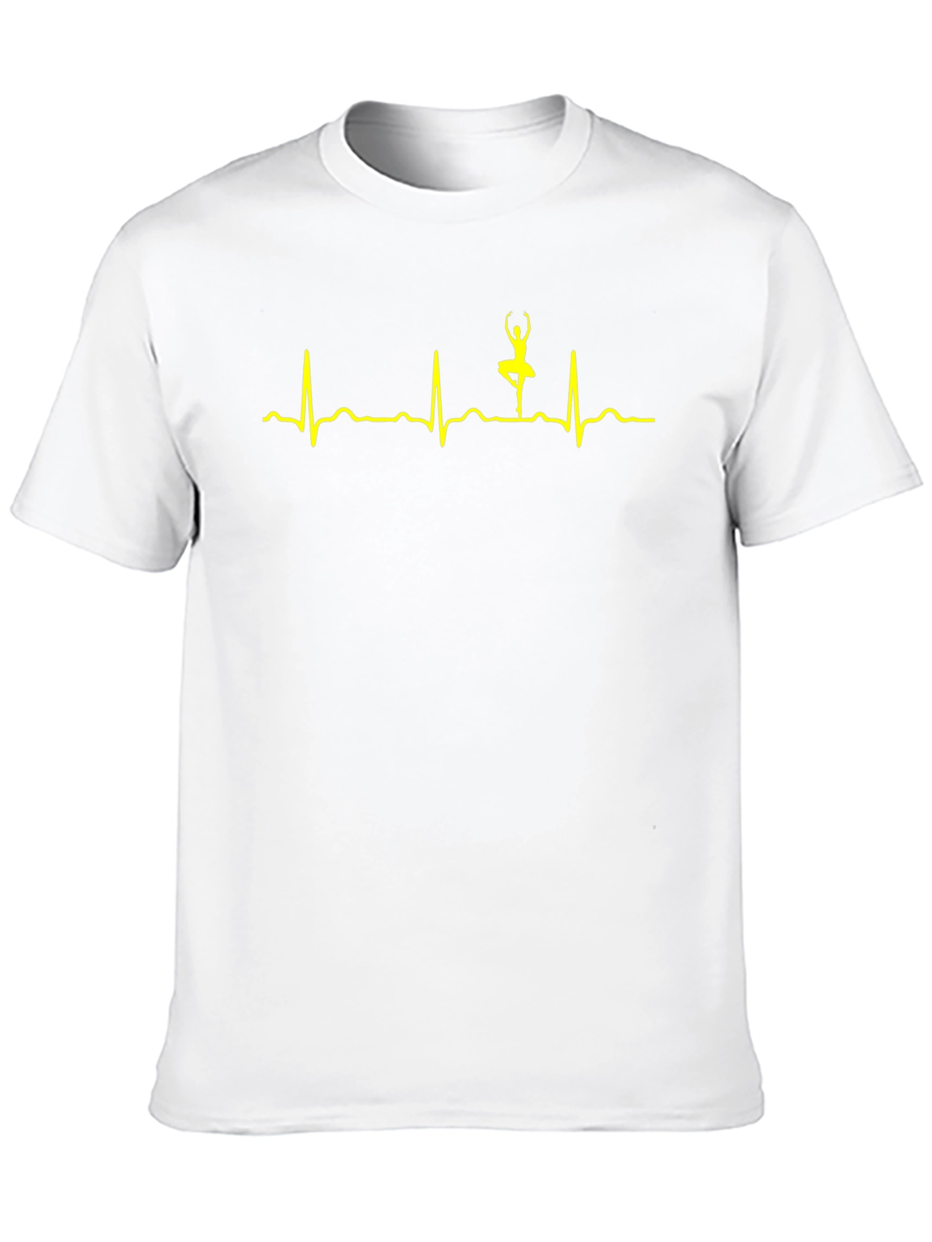 Ballerina Heartbeat Graphic Tee - Black Cotton Shirt