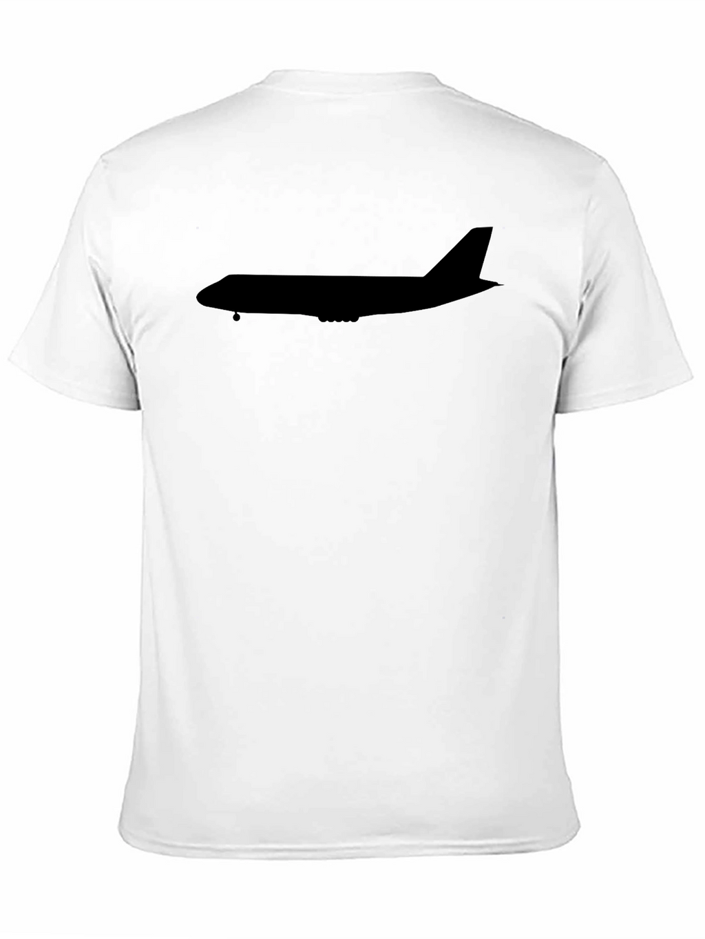 Airplane Silhouette Black T-Shirt