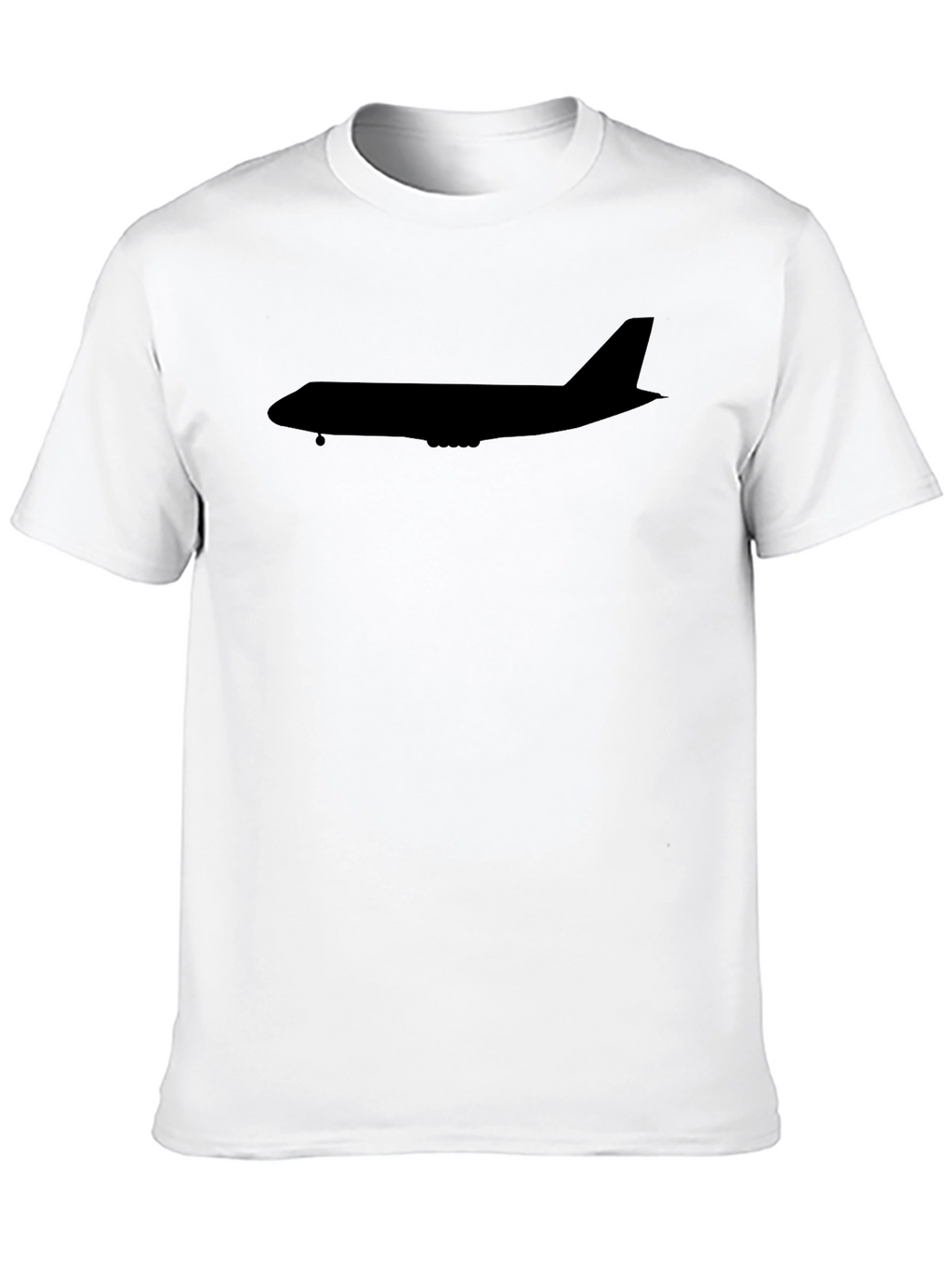 Airplane Silhouette Black T-Shirt