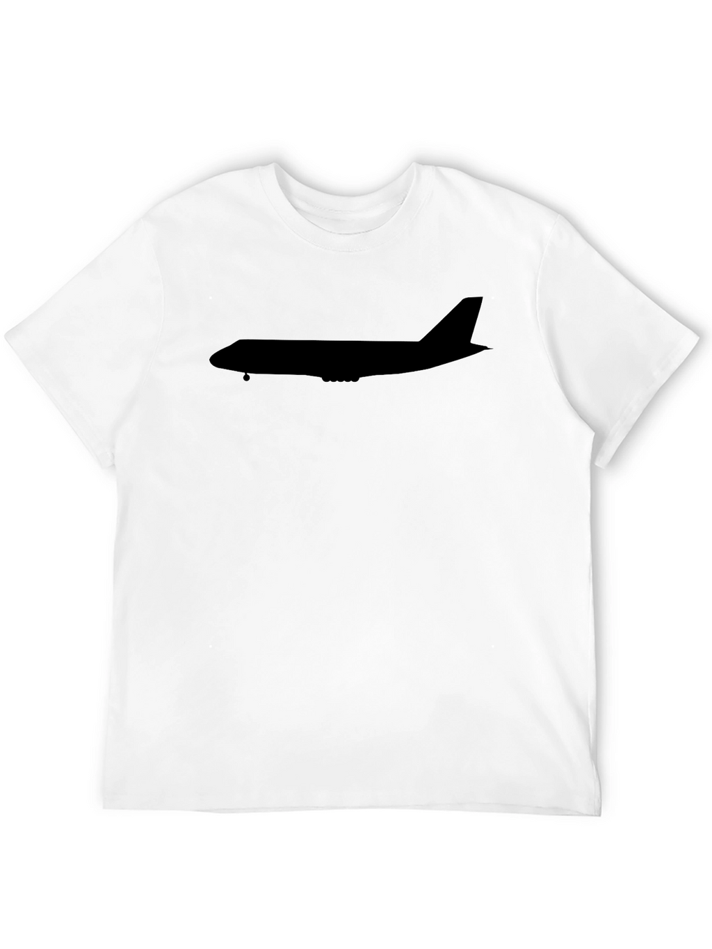 Airplane Silhouette Black T-Shirt