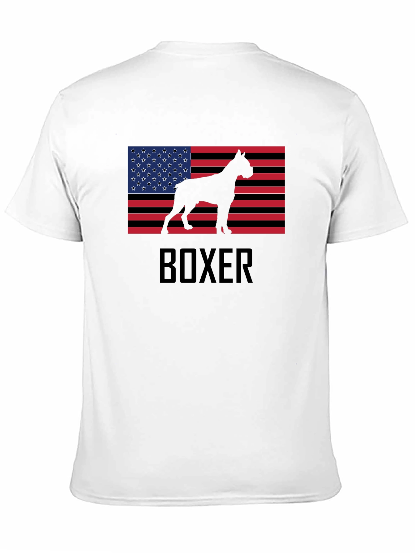 Boxer Dog USA Flag T-Shirt