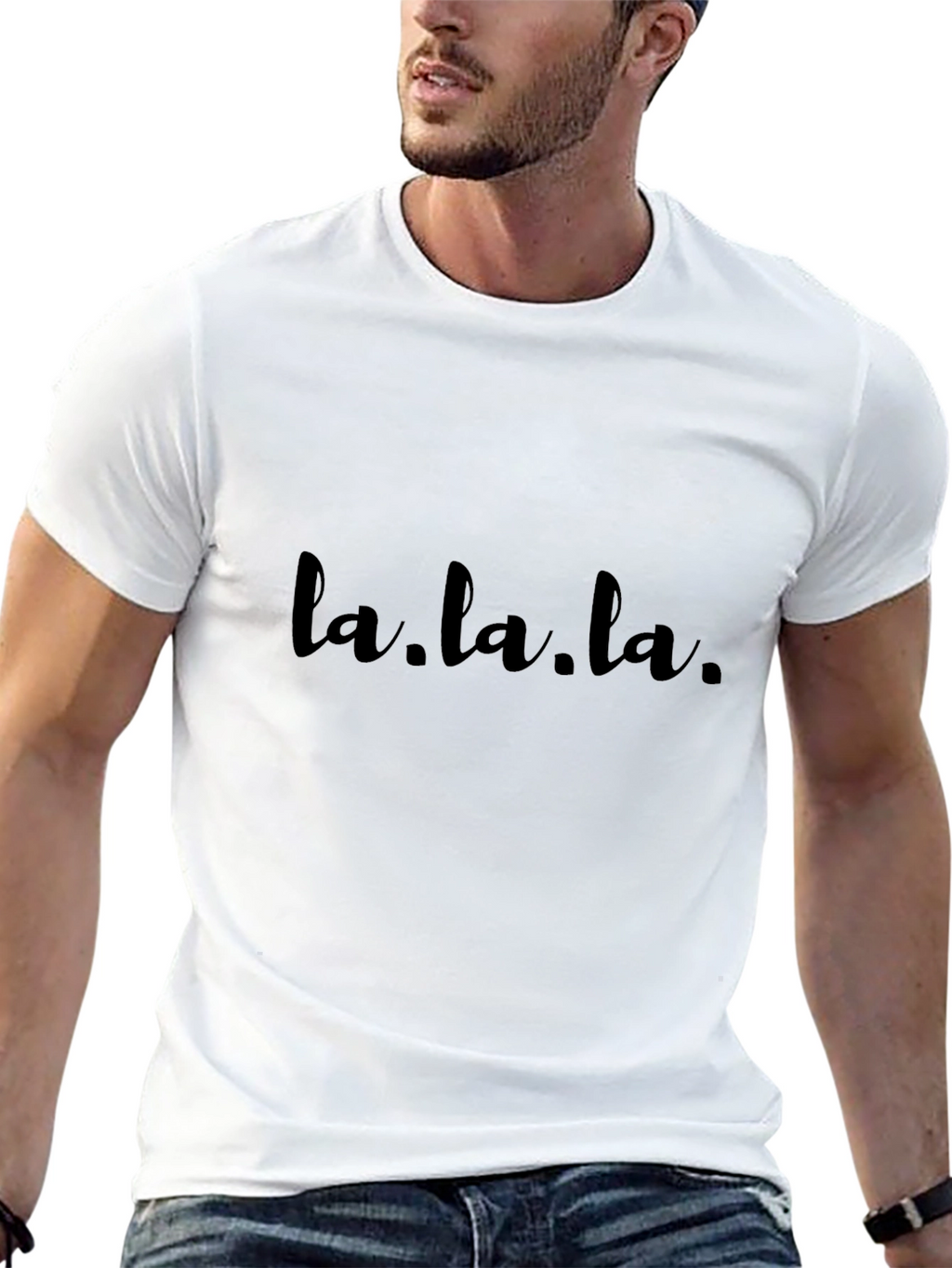 La.la.la. Black Graphic Tee