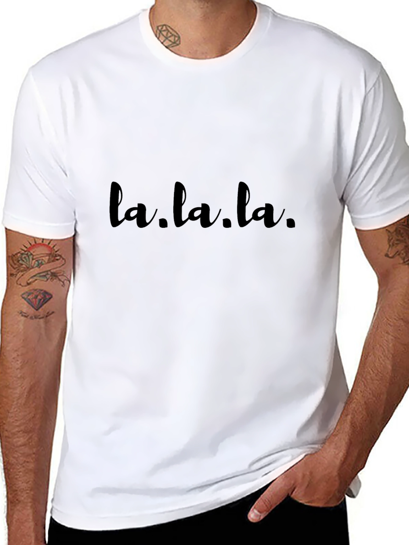 La.la.la. Black Graphic Tee