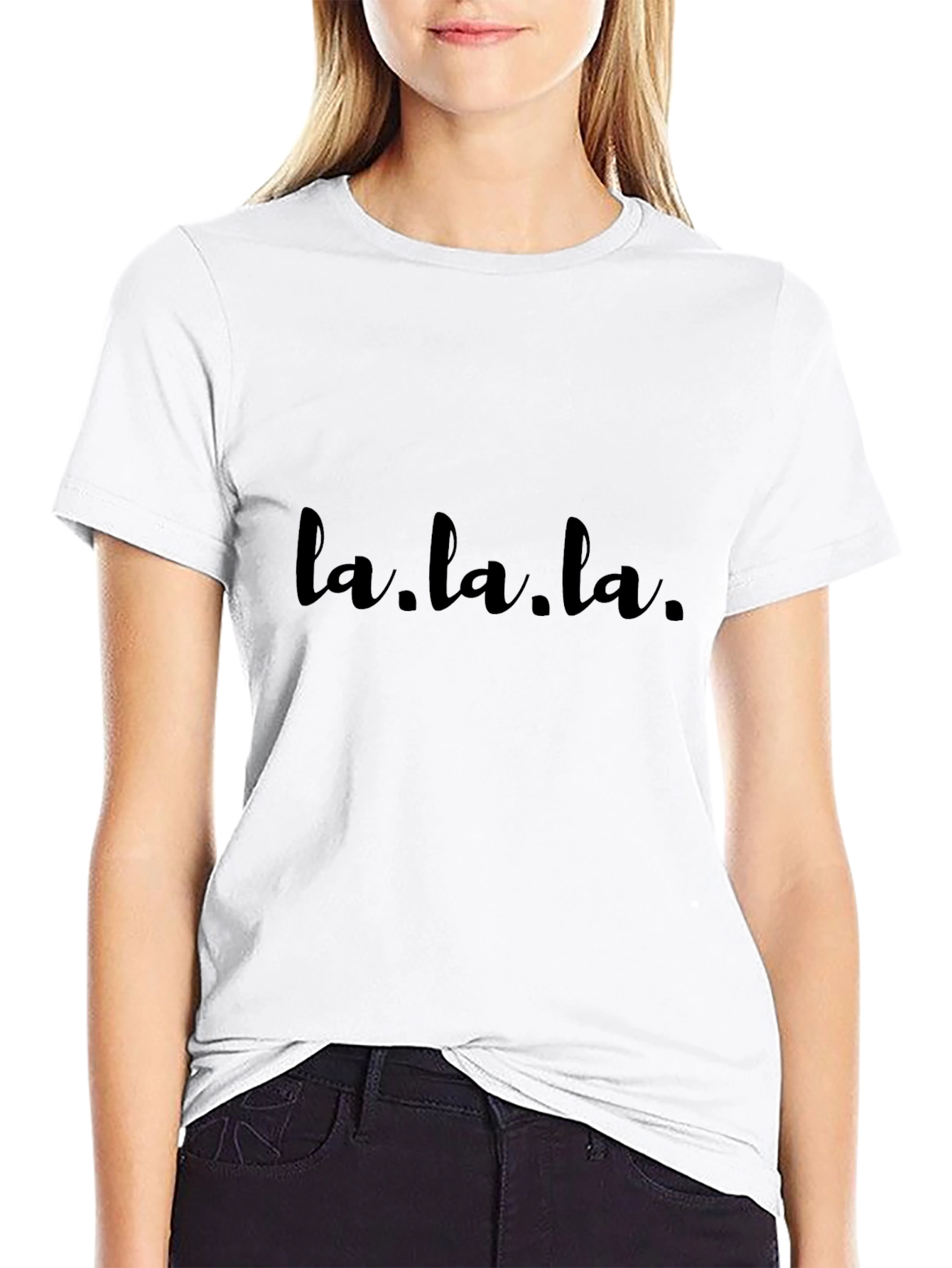 La.la.la. Black Graphic Tee