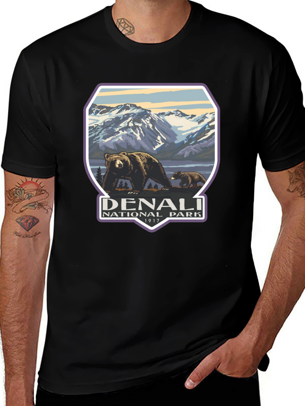 Denali National Park T-Shirt - Bear Design