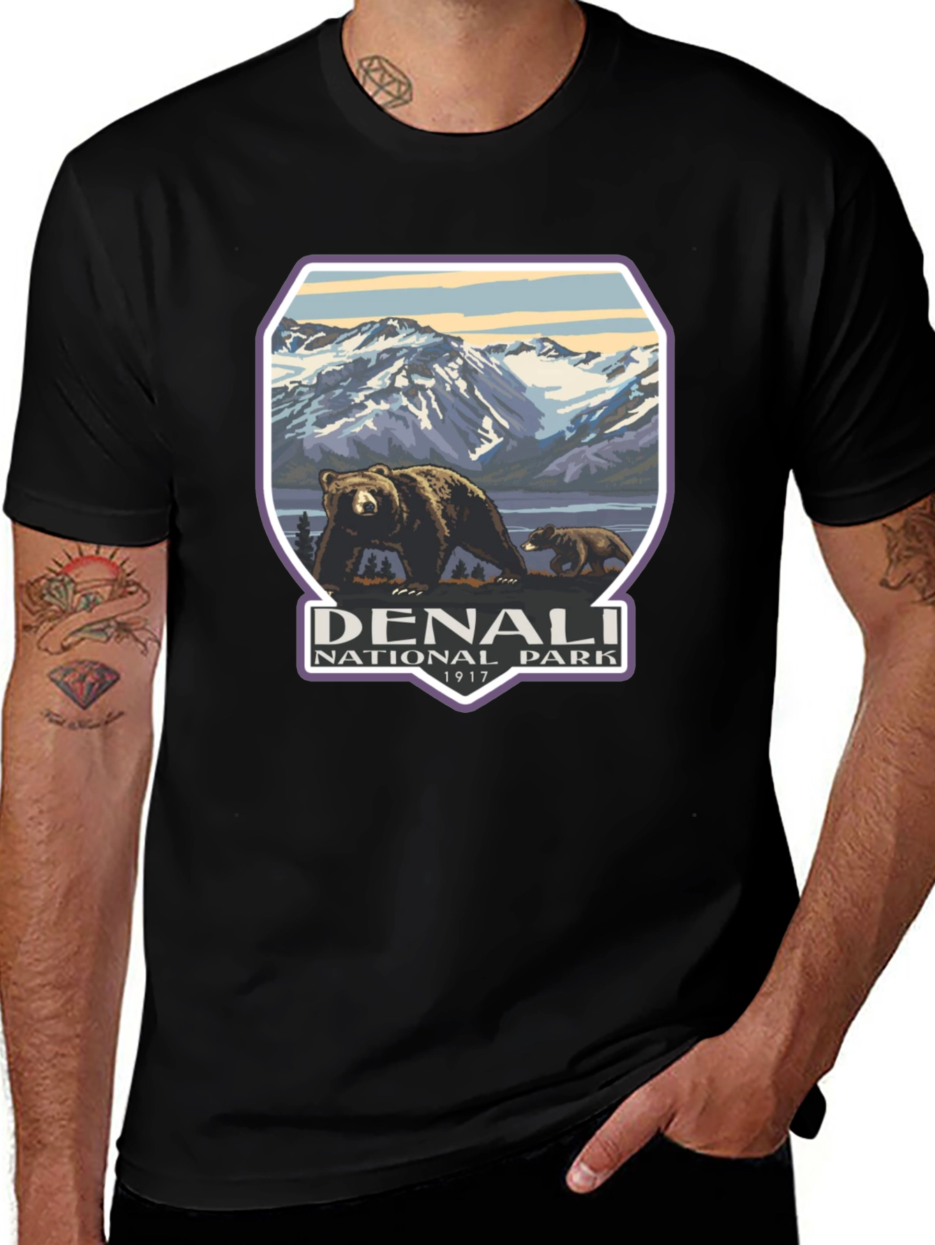 Denali National Park T-Shirt - Bear Design