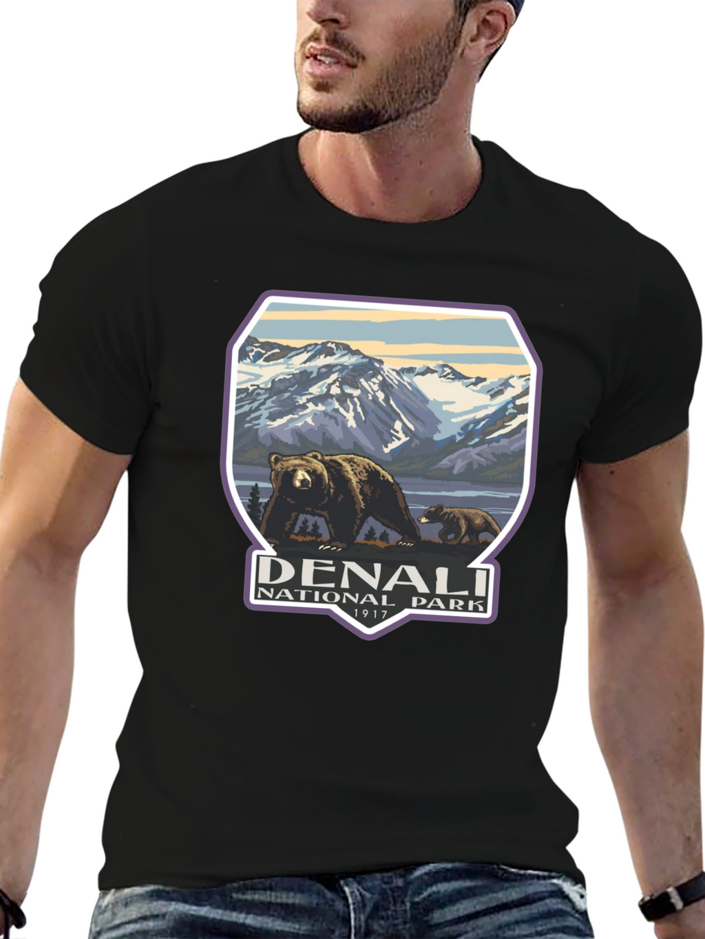 Denali National Park T-Shirt - Bear Design