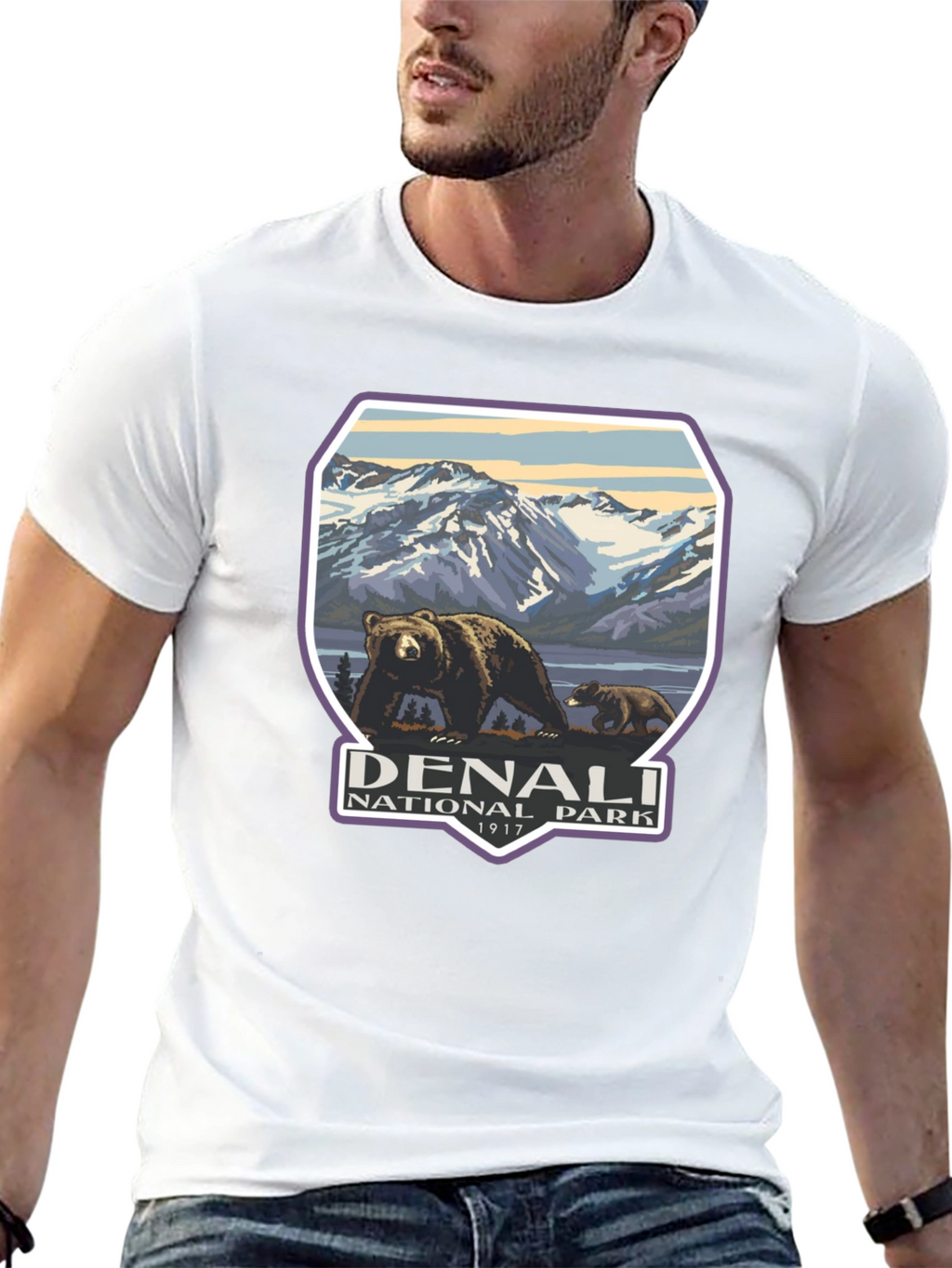 Denali National Park T-Shirt - Bear Design
