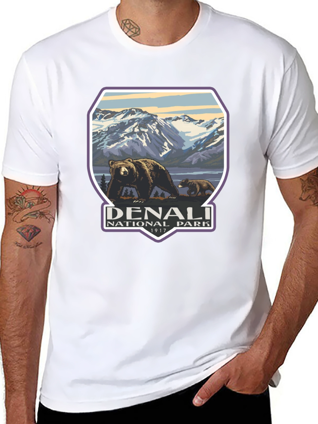 Denali National Park T-Shirt - Bear Design