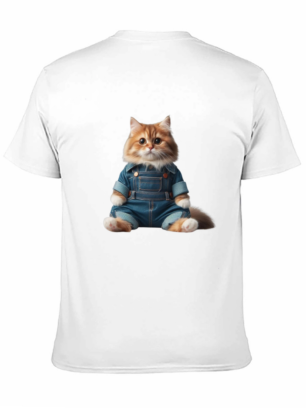 Cat in Overalls Graphic Tee