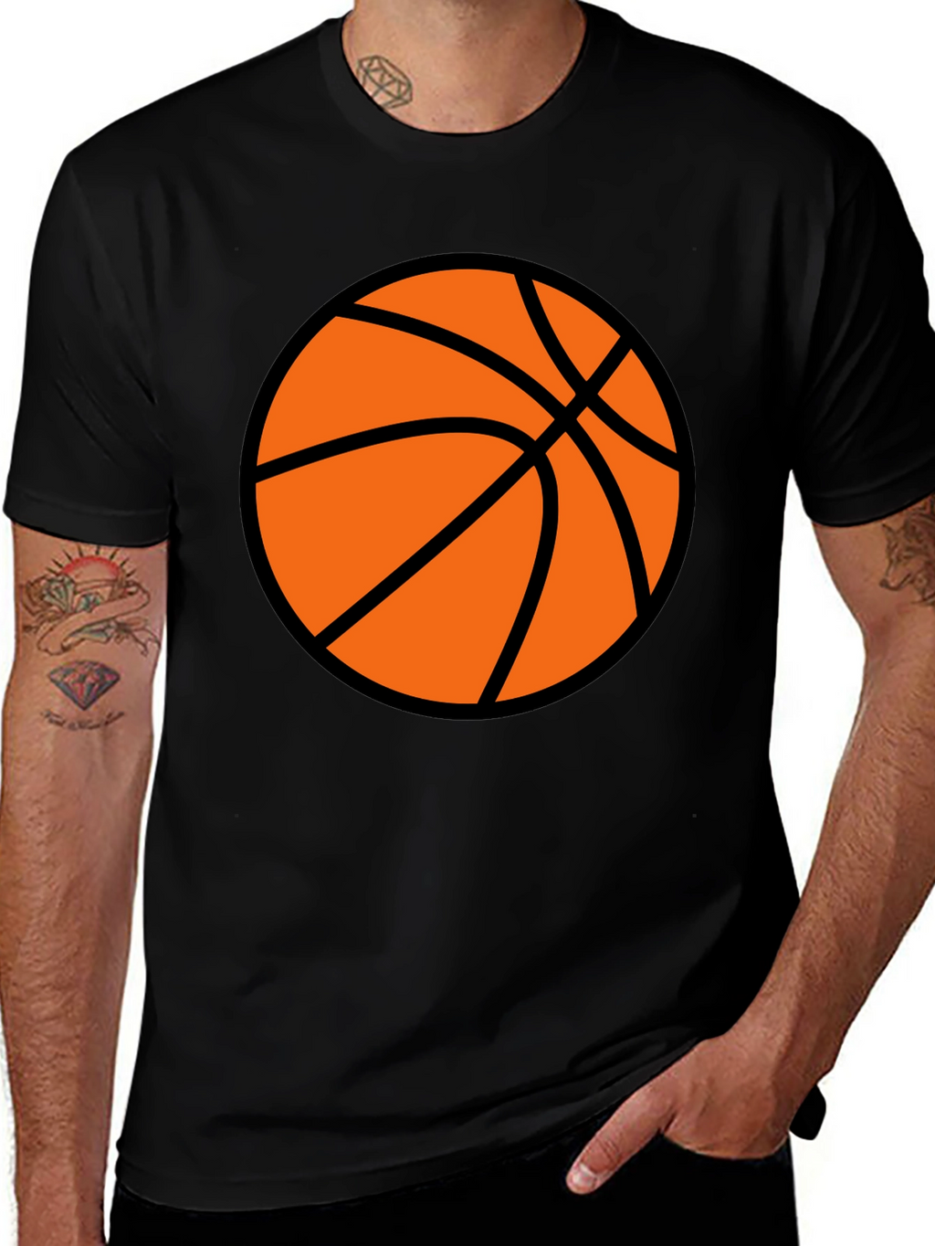 Basketball Graphic Black T-Shirt