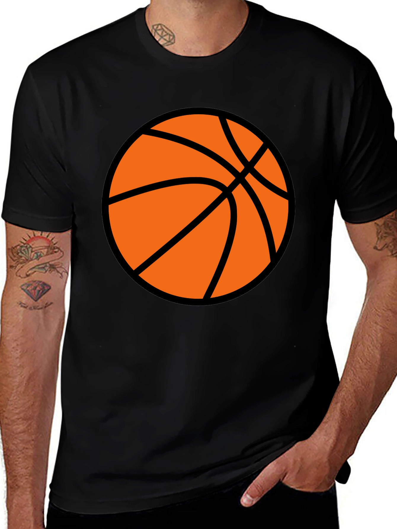 Basketball Graphic Black T-Shirt