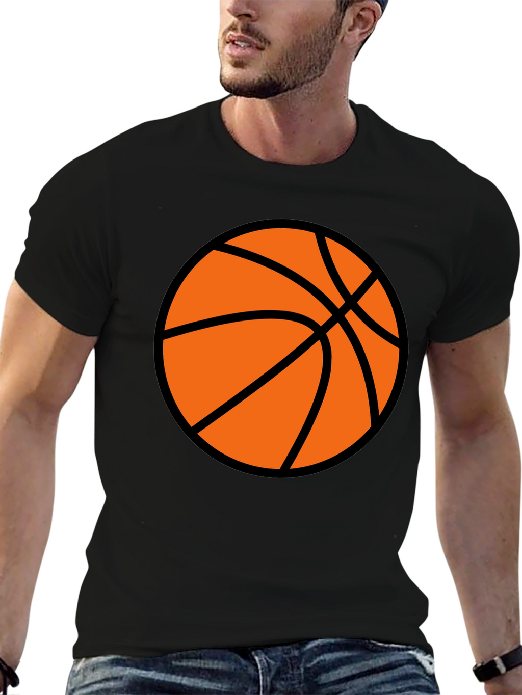 Basketball Graphic Black T-Shirt