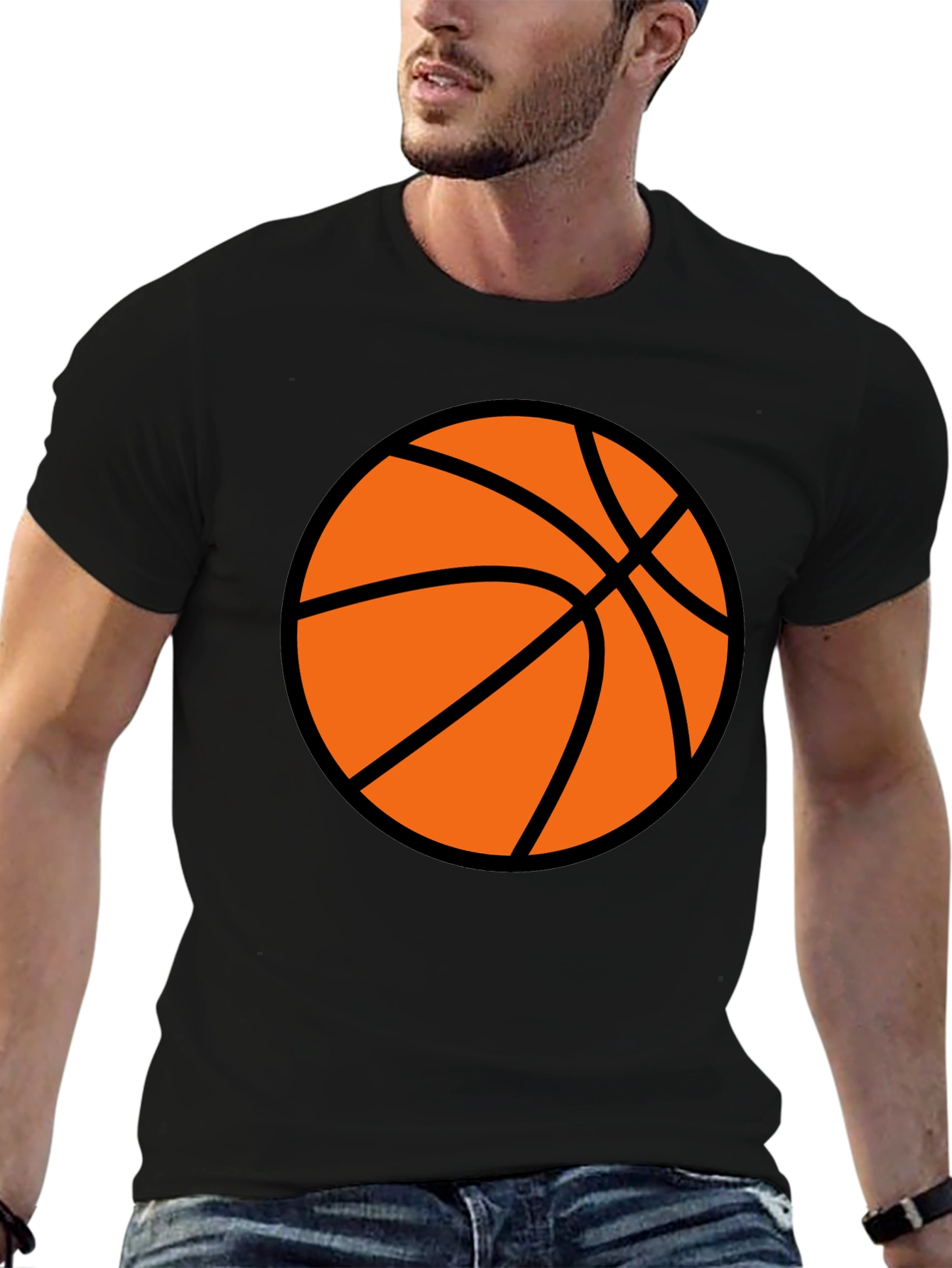 Basketball Graphic Black T-Shirt