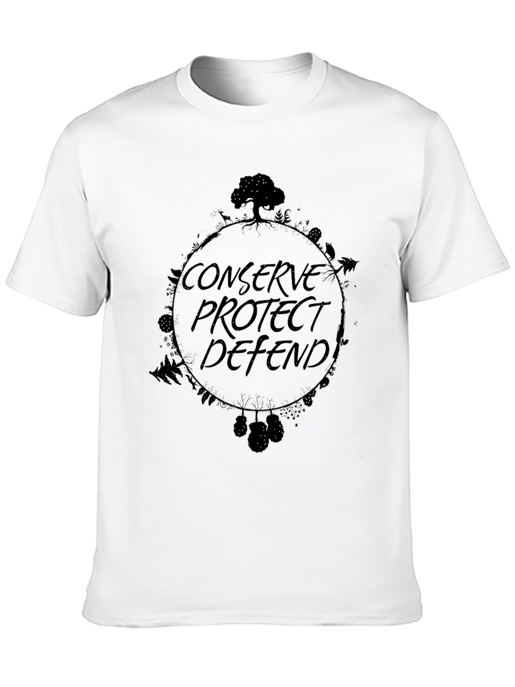 Eco-Friendly Black Graphic Tee