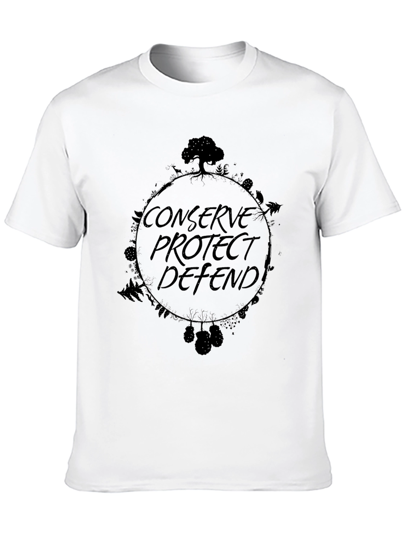 Eco-Friendly Black Graphic Tee