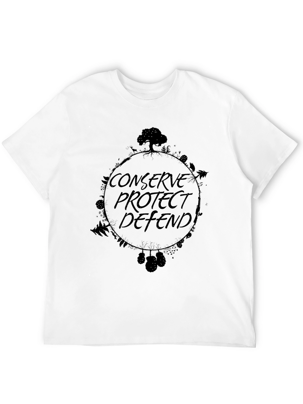 Eco-Friendly Black Graphic Tee