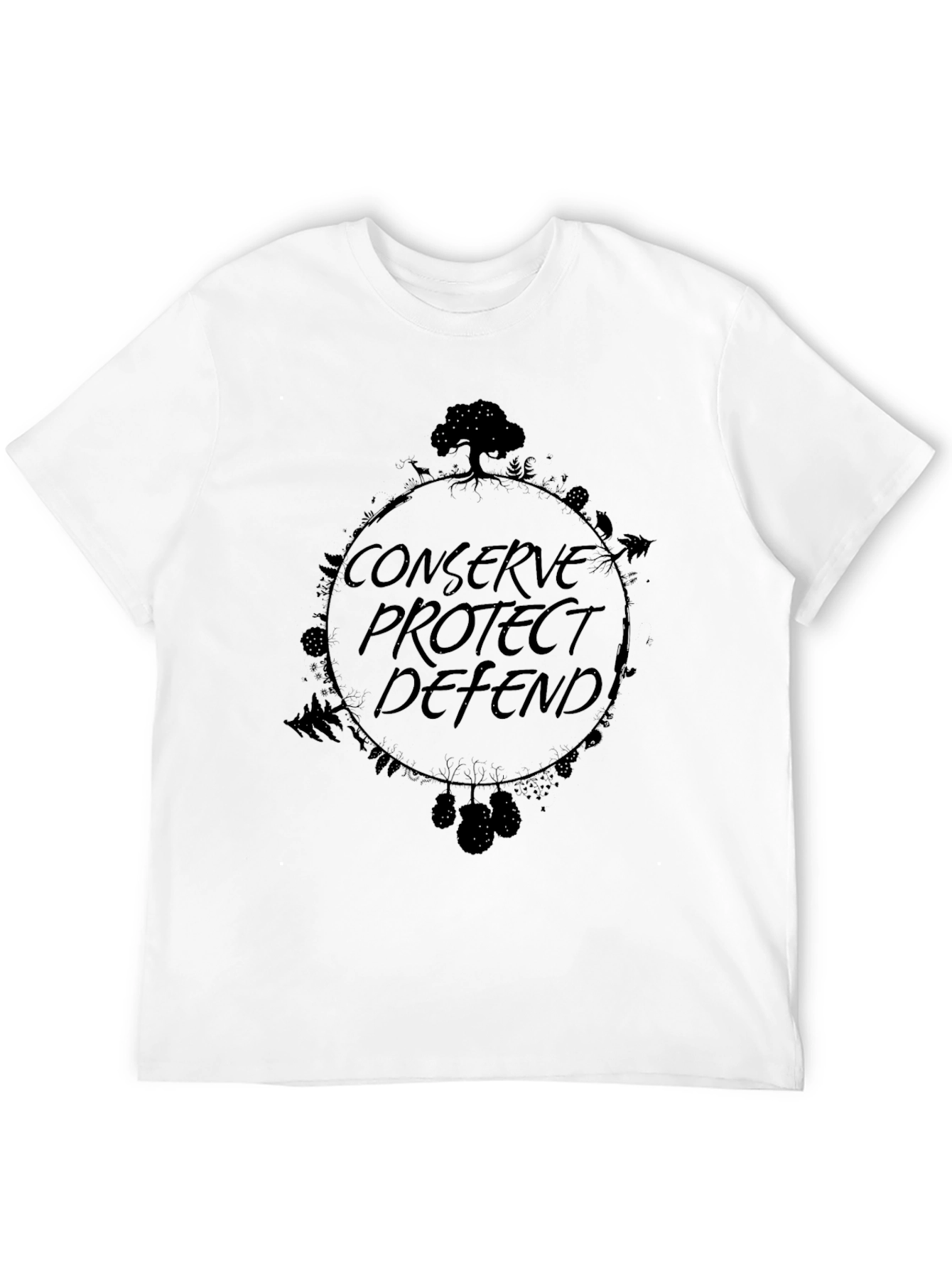 Eco-Friendly Black Graphic Tee