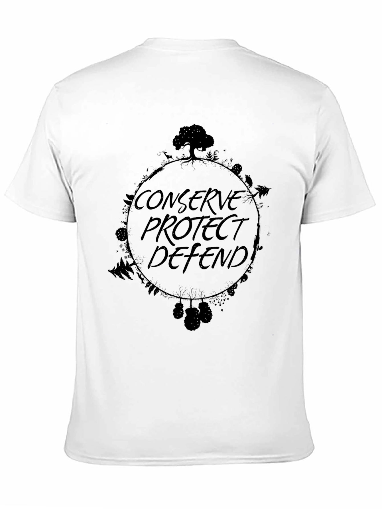 Eco-Friendly Black Graphic Tee