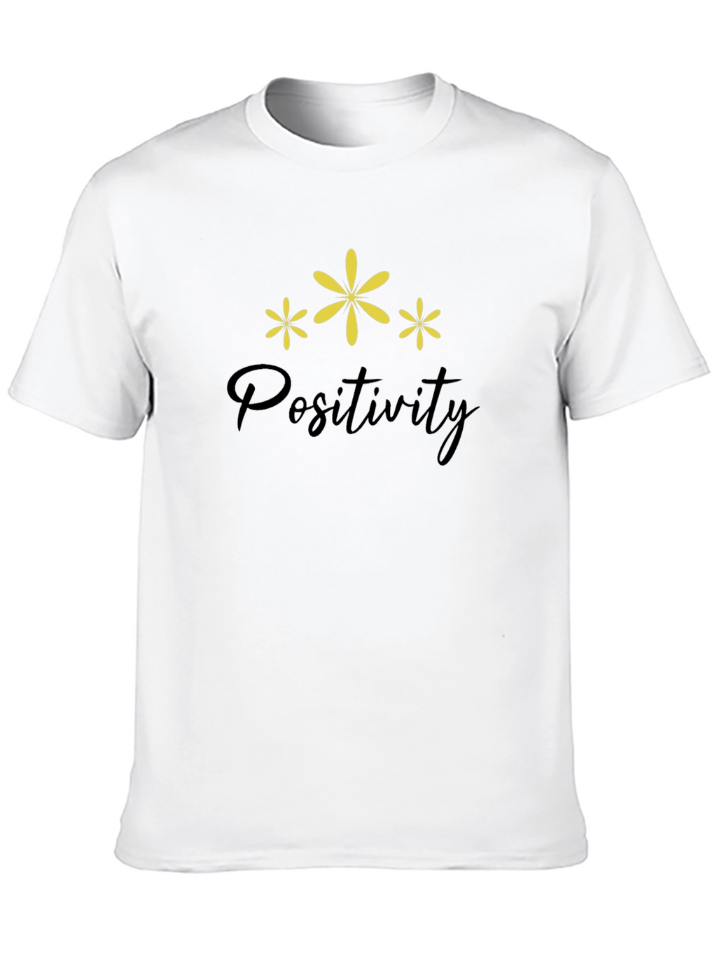 Positivity Tee - Black Cotton Blend T-Shirt