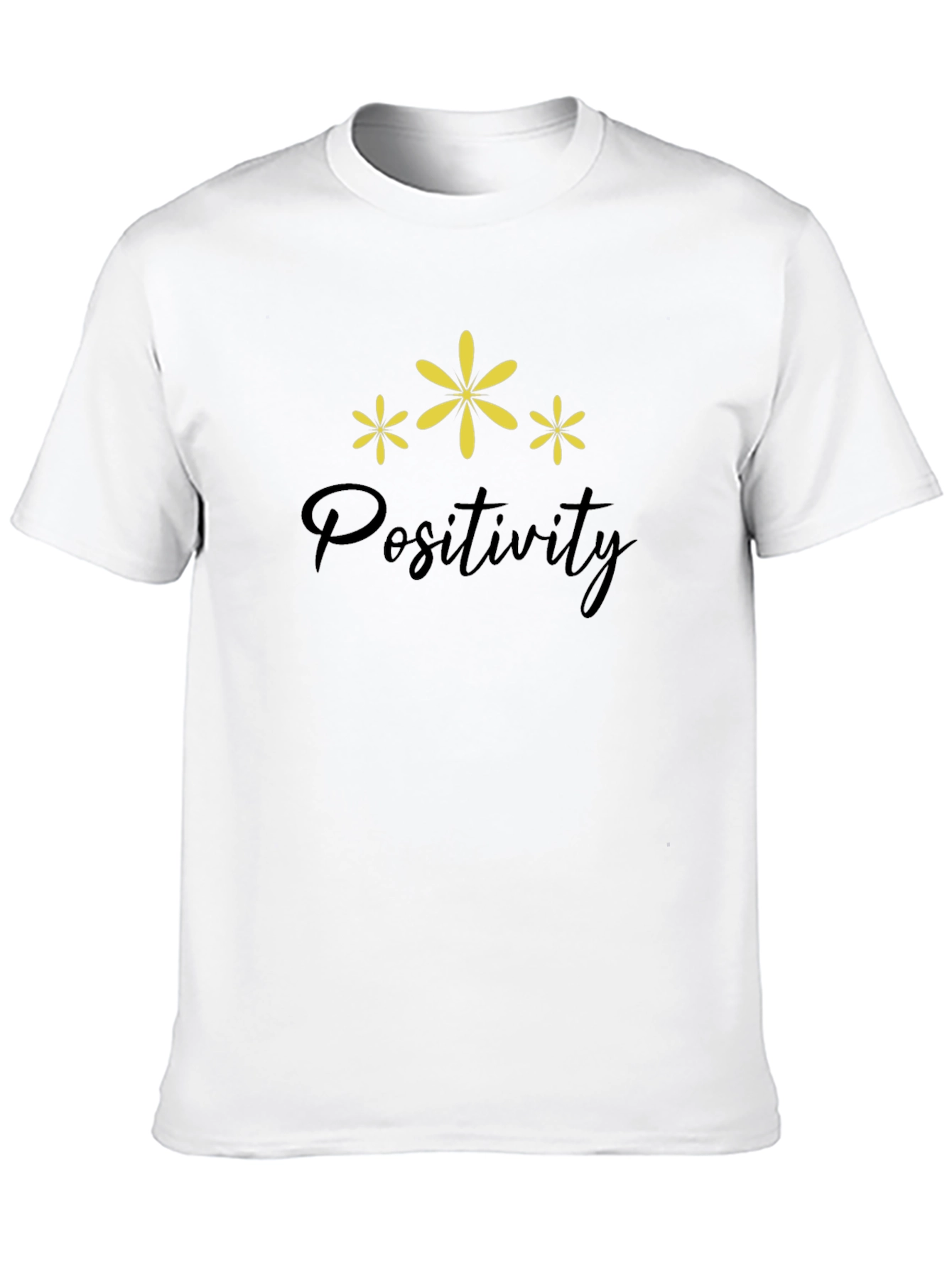 Positivity Tee - Black Cotton Blend T-Shirt